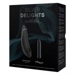Womanizer Silver Delights Collection Stimulator Vibrator And Mini Vibrator Transparente