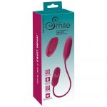 Sweet Smile Shaking And Vibrating Love Egg Duo Remote Control Vibrator Rosa