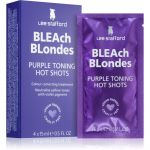 Lee Stafford Bleach Blondes Purple Toning Hot Shots Cuidado Capilar Neutraliza Tons Amarelados 4x15 ml