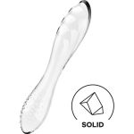 Satisfyer Vibrador Dazzling Crystal Dildo Hot Cold Temperature Play Transparente