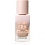 Makeup Revolution Skin Silk Sérum Foundation Maquilhagem Leve com Efeito Brilhante Tom F2 23 ml