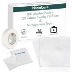 NanaCare Toalhetes de Álcool para Reinjeção X100 com Almofadas de Gaze Estéreis de 20 Unidades