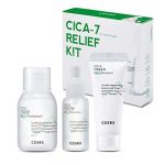 COSRX Pure Fit CICA-7 Relief Kit Tónico 30ml + Sérum 10ml + Creme 15ml para Pele Sensível Coffret