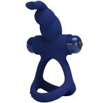 Pretty Love Luchito Anel Vibrante Duplo Coelho Azul