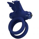 Pretty Love Jamele Anel Duplo com Estimulador de Vibrao e Borboleta Azul