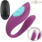 Intense Annie Vibrador em Forma de u e Estimulador Roxo Controle Remoto
