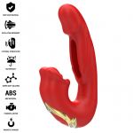 Intense Nathy Duplo Vibrador com Boca Multifuncional Estimulante Vermelho
