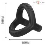 Intense Carson Anel de Pênis Duplo de Silicone Preto Modelo 4