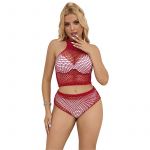 Subblime 952402 Fishnet Set com Diamantes Rosa Tamanho Único