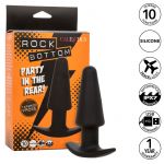 Calexotics Rock Bottom Plug Anal Cônico 10 Vibrações Silicone Preto