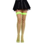 Leg Avenue Meias de Rede Larga Verde Neon Tamanho Único