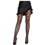 Leg Avenue Meia-calça Arrastão com Laço Preto Tamanho Único