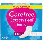 Carefree Cotton Feel Normal Protegeslips 76 Unidades