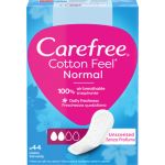Carefree Cotton Feel Normal Protegeslips 44 Unidades