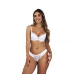 Jopy Lingerie Conjunto de Cuecas e Sutiã com Push-up Monara Sexy Romance G