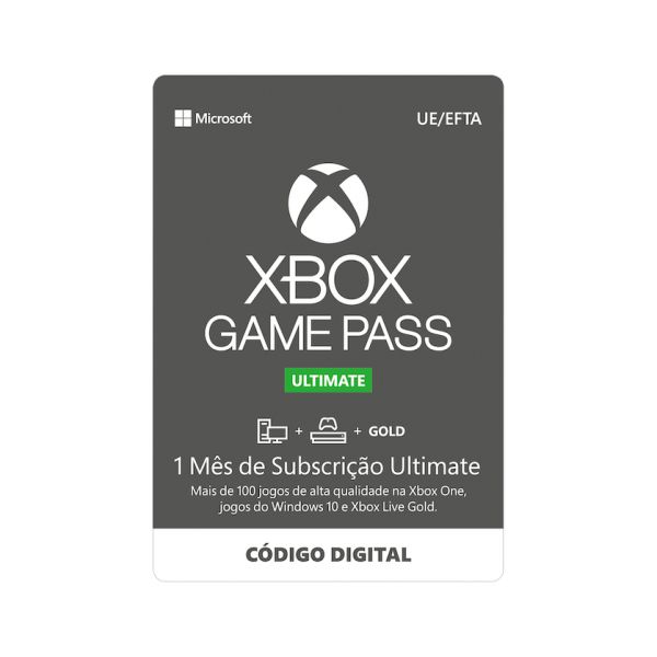 Xbox Game Pass Ultimate por 1 Mês, Microsoft - Código Digital - PT