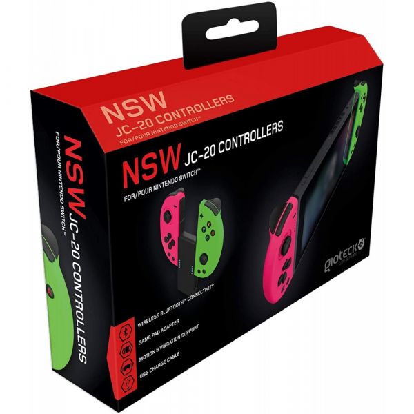Gioteck Comando Compativel Joy-Con JC-20 Rosa / Verde Nintendo Switch