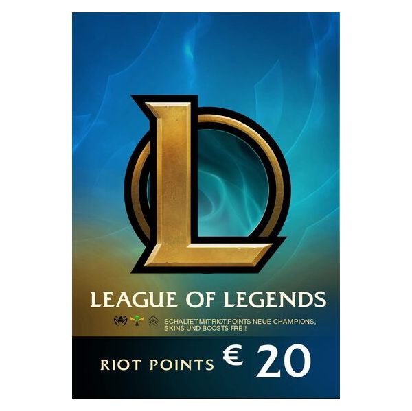 League of Legends Gift Card Only Points Europe 20EUR Server Riot / KuantoKusta 2800 Points | 1950 - Valorant 