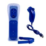 Pack Comando Wii Motion Plus + Nunchuck Compatível Wii Cor Azul - 8435325314679