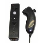 Satkit Pack Wii Remote com Motion Plus Embutido+ Preto Compatível