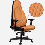 Cadeira Gaming Noblechairs ICON Real Leather Cognac / Black - NBL-ICN-RL-CBK