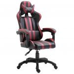 Cadeira Gaming de Gaming Couro Artificial Vermelho Tinto