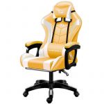 Cadeira Gaming PowerGaming Branco/Amarelo Amarelo