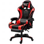 Cadeira Gaming Powergaming Preto , Vermelho com Apoio para os Pés (vermelho) - 56971