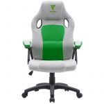 Cadeira Gaming Tempest Discover Cinzenta/Verde Tecido Transpirável