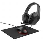 Trust 3-IN-1 Gaming Bundle GXT 790 Headset + Rato + Tapete Preto