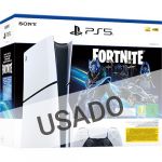 Sony Playstation 5 Slim Edição Disco 1TB SSD + Fortnite Cobalt Star Bundle Usada