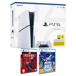 Sony PlayStation 5 Slim Standard Edition 1TB SSD + Pack Astro Bot + Spider-Man 2