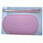 Playstation psp 1000 (fat) bolsa + pulseira (rosa) para psp
