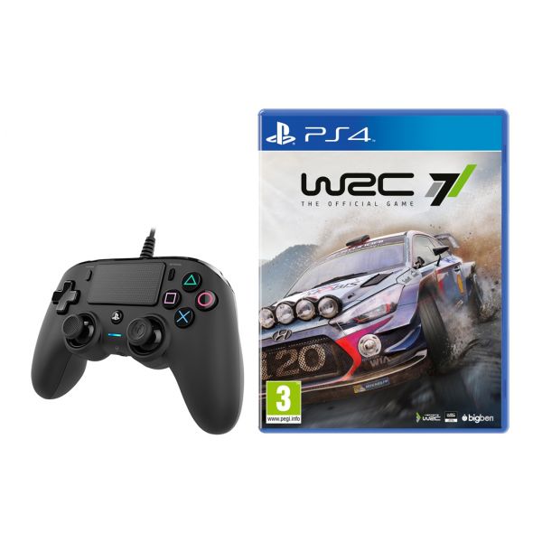 Wrc 7 Ps4 Nacon Wired Compact Controller Black Kuantokusta